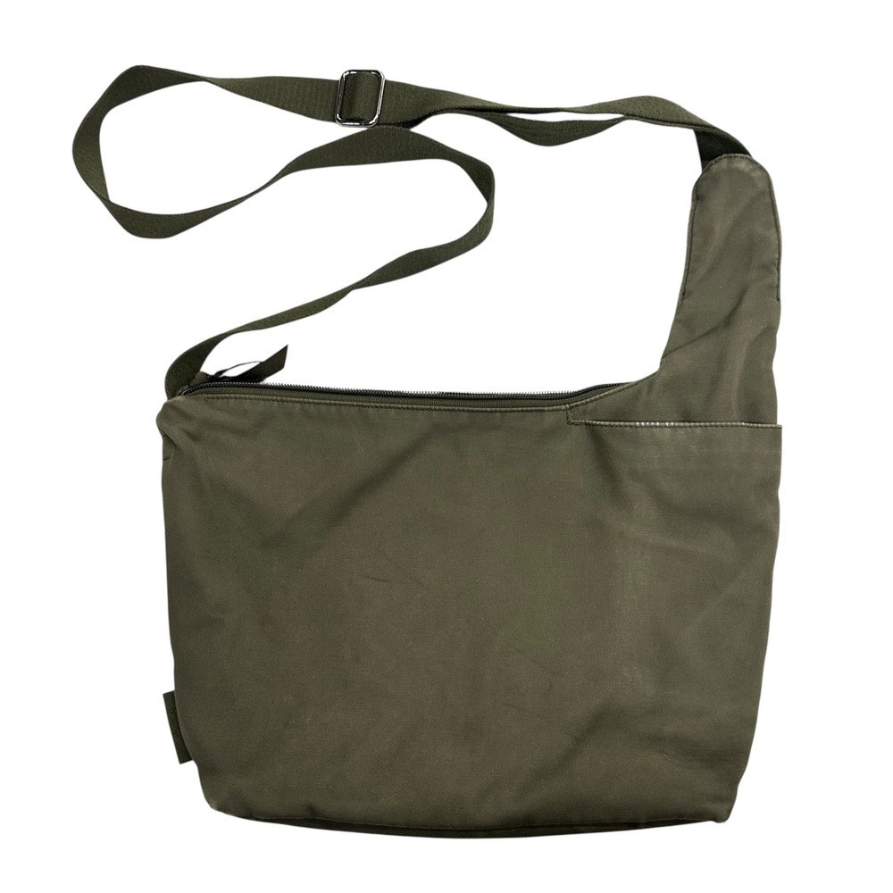 Vera Bradley Olive Green Nylon Crossbody Bag Zip Pocket Adjustable Strap‎ Travel